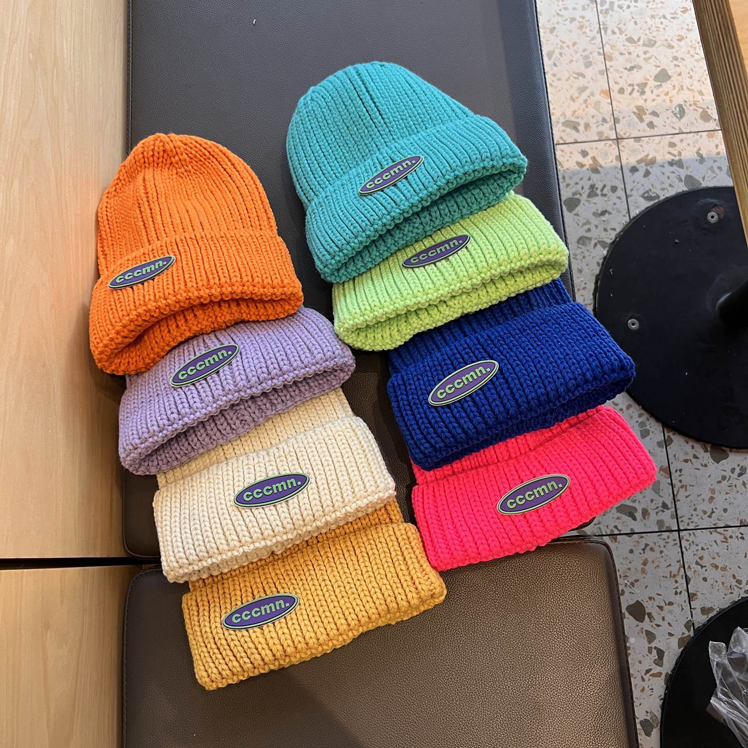 套头糖果色秋冬季针织帽子显脸小情侣日系百搭男女加厚保暖毛线帽