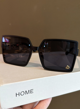 大框方形太阳镜女士黑色防紫外线显瘦墨镜时尚个性眼镜轻奢高级感