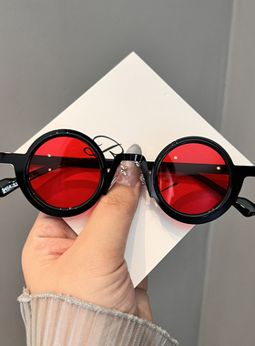 复古小圆框墨镜2025新款