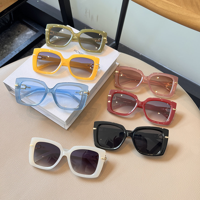 时尚新款女士太阳镜摩登大框素颜优雅墨镜网红潮街拍遮阳眼镜方形