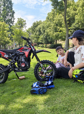 儿童山地越野49-50cc小排量迷你儿童加汽燃油版小型摩托车6到12岁