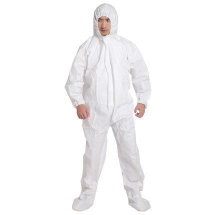 一次性防护服加厚连体隔离衣养殖场防尘服喷漆机修工作服防水防油