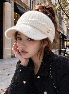 秋冬季空顶帽气质休闲毛线帽子女