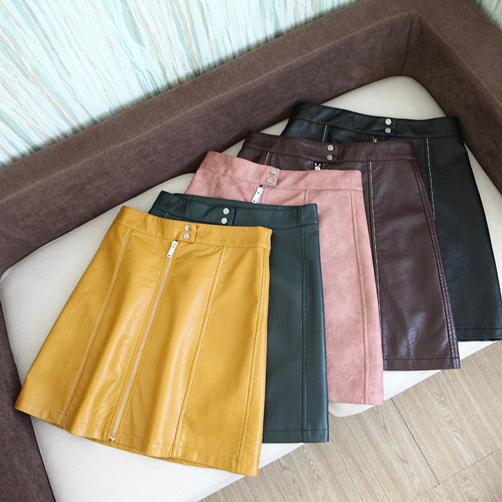 Exit European and American Fan Autumn New products Self cultivation Show thin Versatile Paige PU Body Leather skirt Skirt skirtin the Women's clothing/Boutique , Skirts  category - from Buy2taobao.com to provide professional Taobao agent buy service