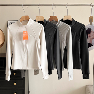 大厂订单！2024秋冬新品修身显身形速干健身运动跑步瑜伽服上衣女