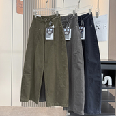 牛仔裤 大厂订单 弯刀裤 复古高腰宽松显瘦立体剪裁阔腿裤 女秋 美式