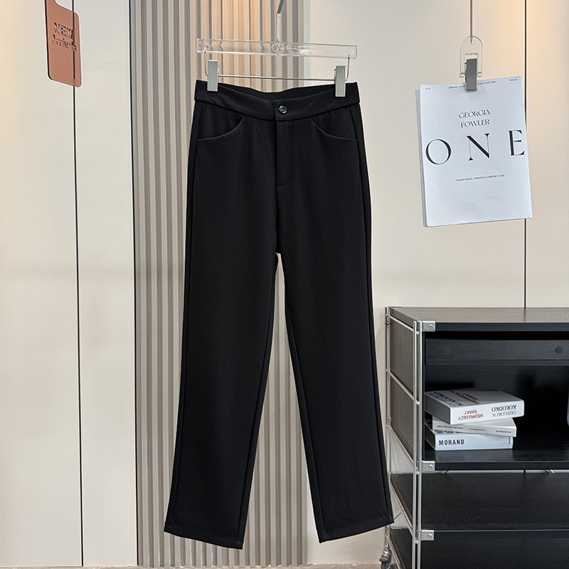 WAN能百搭！苣显瘦修身气质罗马布小黑裤西装休闲小脚烟管裤女秋,女装/女士精品,休闲裤,淘宝优惠券,粉丝福利购,淘宝优惠卷