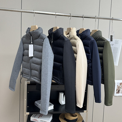 压胶绗缝轻薄羽绒棉衣棉服外套女