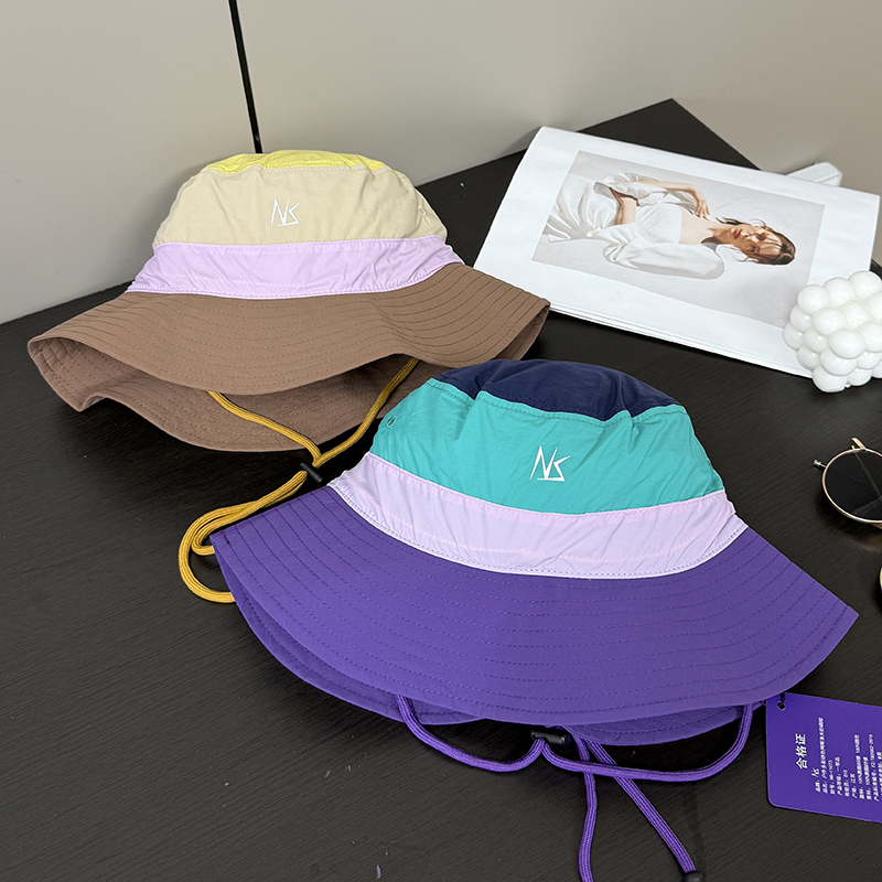 山系户外机能风！撞色网眼拼接透气凉感轻便遮阳渔夫帽防晒帽子女