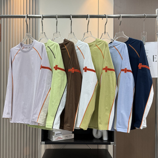 T恤 春夏立体剪裁撞色拼接吸湿透气速干骑行长袖 户外山系 男女款