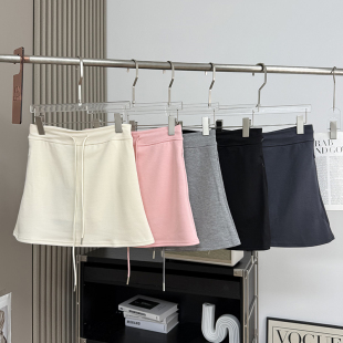 女 抽绳松紧高腰显瘦防走光短裙A字运动半身裙裤 大厂订单 夏新品