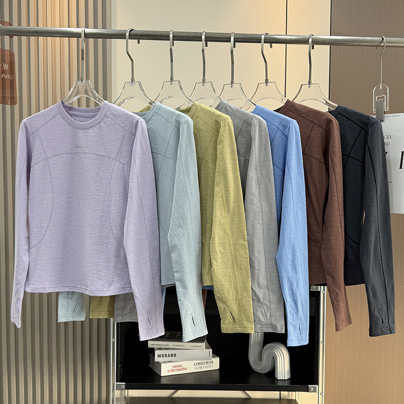 大厂订单！户外山系抗菌吸湿排汗透气修身速干长袖T恤运动上衣女