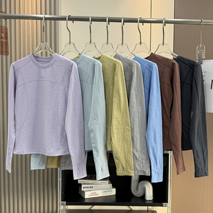 大厂订单!户外山系抗菌吸湿排汗透气修身速干长袖T恤运动上衣女