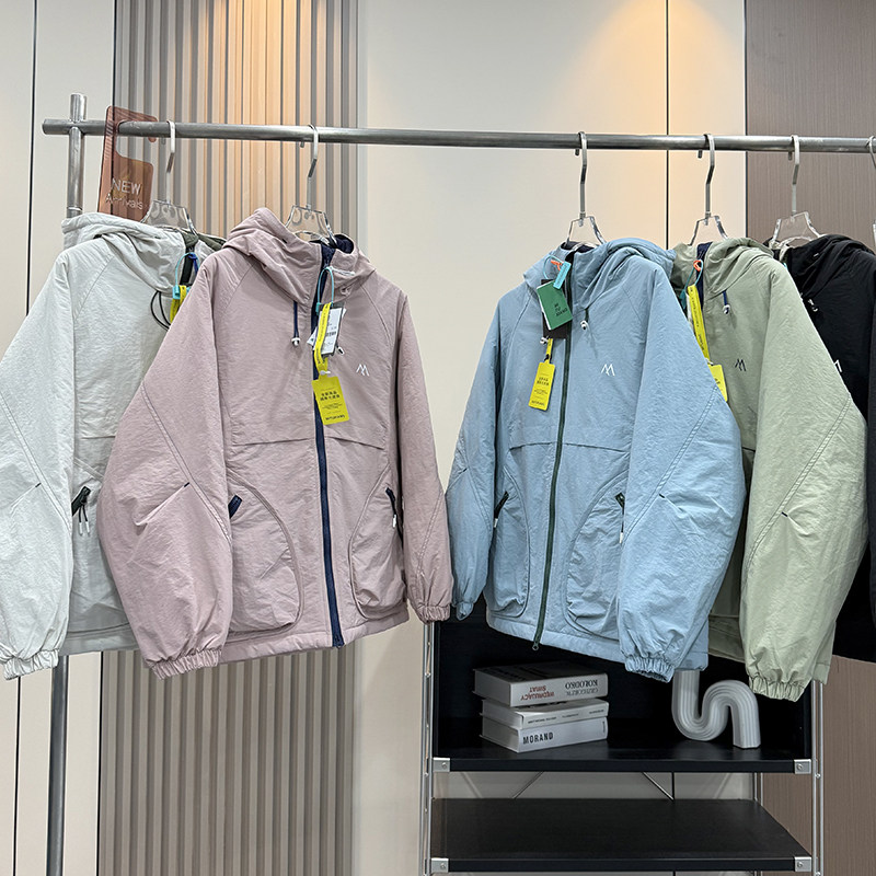 大厂订单！情侣秋冬防泼水户外夹棉加厚保暖宽松连帽棉衣棉服外套