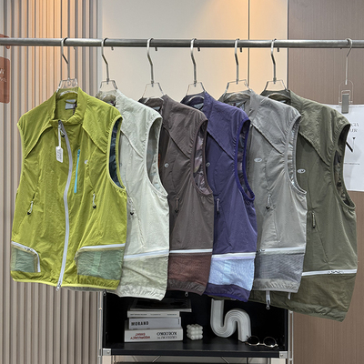 户外山系！ 男女款轻量化防风撞色拼接反光徒步登山立领马甲背心