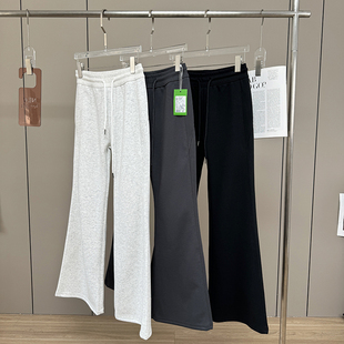 瑜伽裤 LU家同款 卫裤 松紧腰宽松垂感微喇休闲裤 女春 显瘦显腿长
