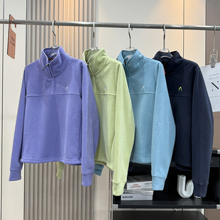 大厂订单 宽松立领套头半拉链户外摇粒绒抓绒卫衣外套女 秋冬新品