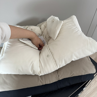 岛国单！高性能复合加厚保暖防风宽松收腰连帽羽绒服夹克外套女冬