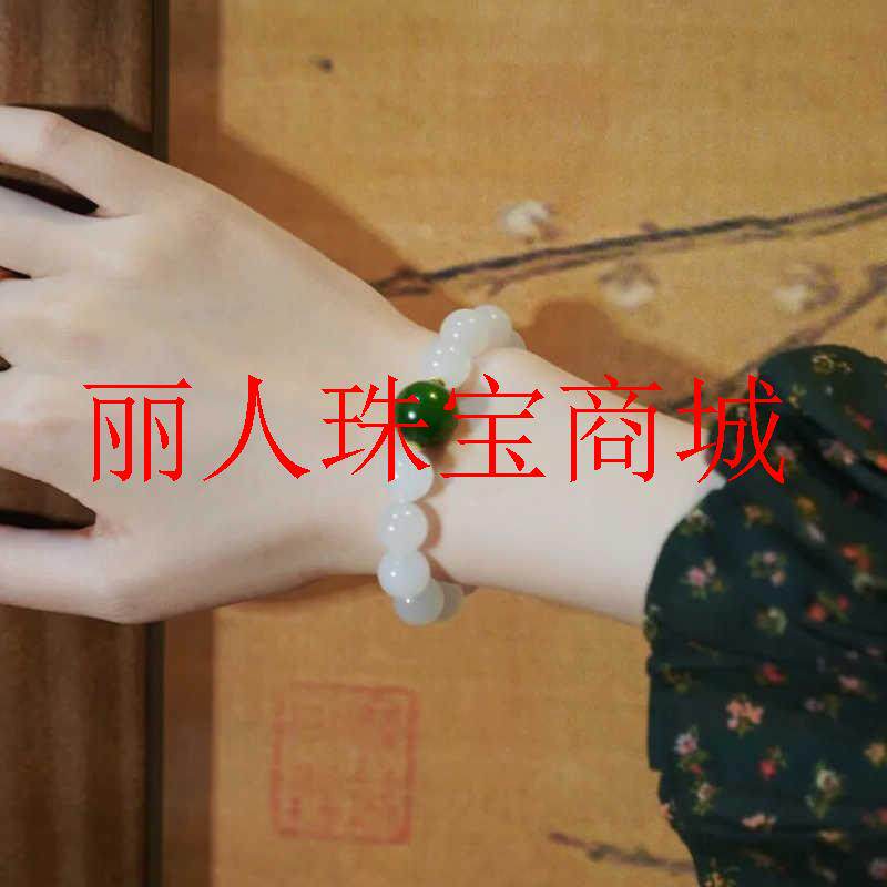 新疆羊脂白玉小米珠戒指和田玉