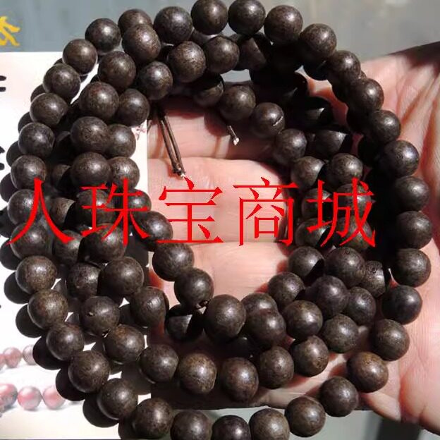 精品放巨漏印尼达拉干惠安系香木高密度油脂珍藏级沉香珠串项链
