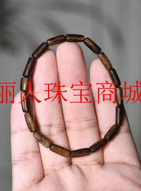 精挑奇楠沉香随型手串沉水级单圈文玩手链饰品百搭款男女同款送礼