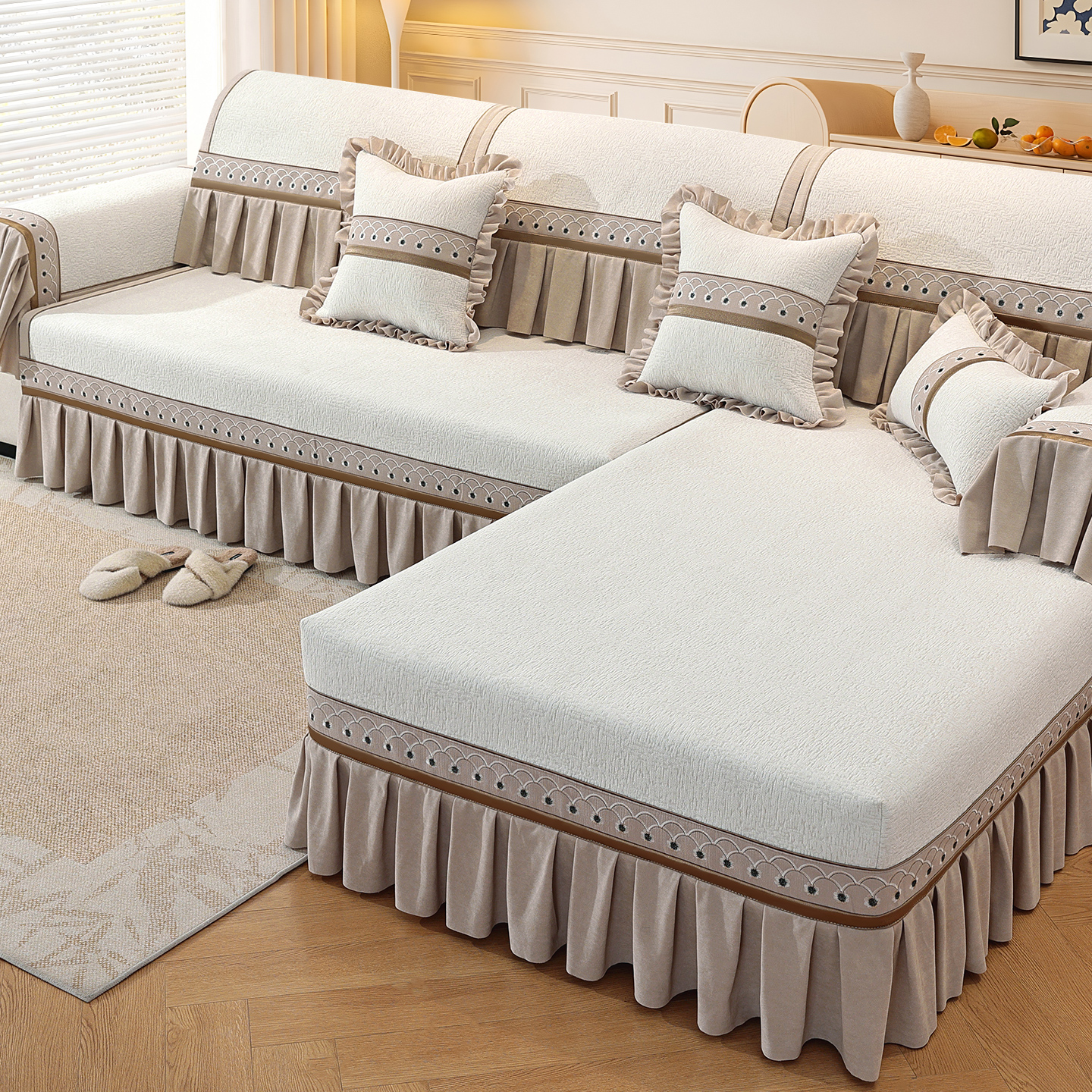 沙发垫盖布坐垫沙发套罩固定防滑