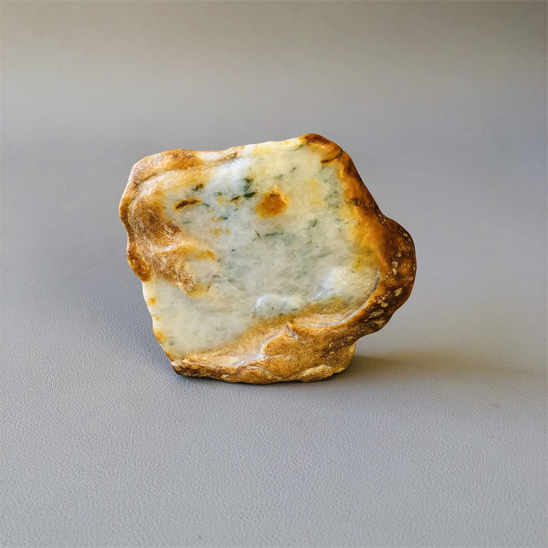 孤品手作 翡翠原石纯手工随形打磨 家居装饰摆件抽象艺术送礼日常