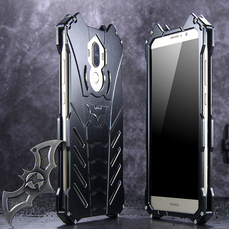 R-Just Batman Shockproof Aluminum Shell Metal Case with Custom Stent for Huawei Mate 9