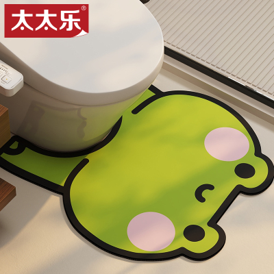 微笑工坊硅藻泥卡通马桶地垫