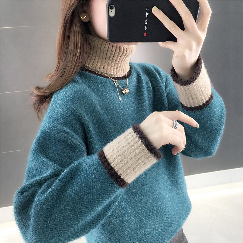 女士毛衣宽松慵懒韩版内水貂绒