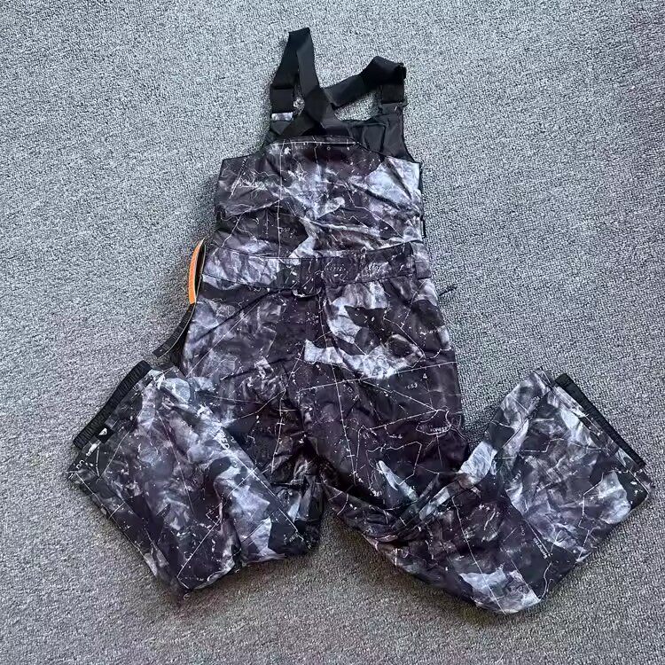 品牌澳洲冬季品牌户外儿童男童背带保暖夹棉滑雪裤连体衣滑雪装备