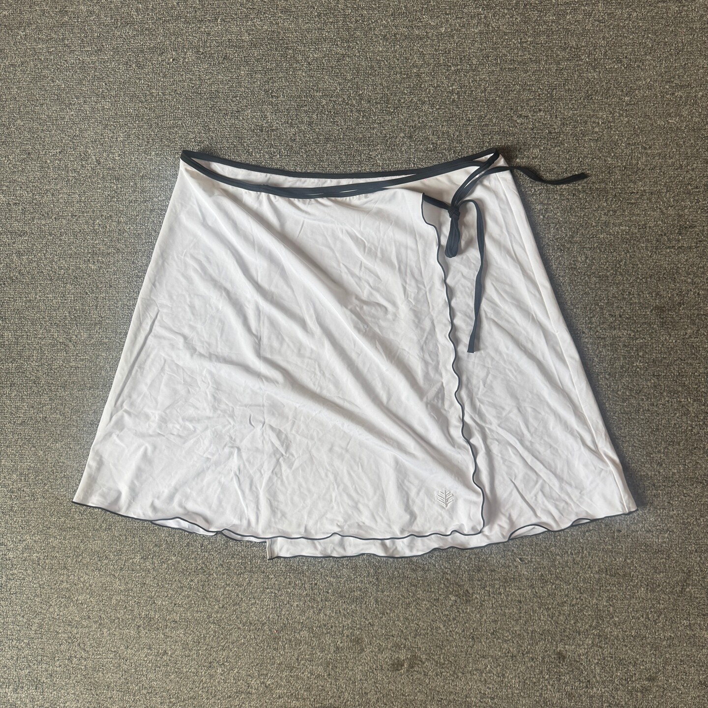 白色速干夏季系带防晒女款弹力大码运动防紫外线短裙UPF50+半身裙