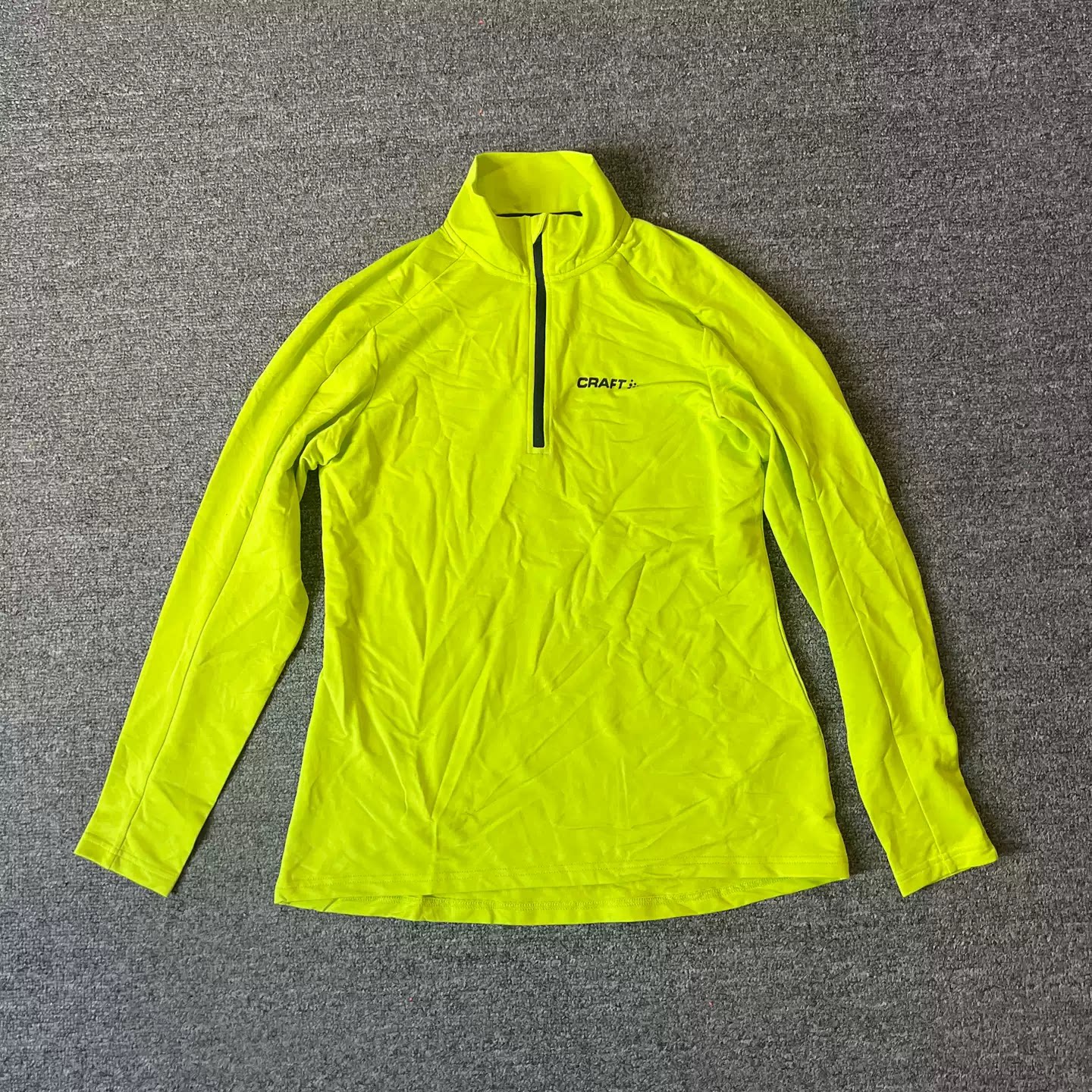瑞典运动春秋女款半开领品牌T恤半拉链跑步骑行训练长袖上衣大码
