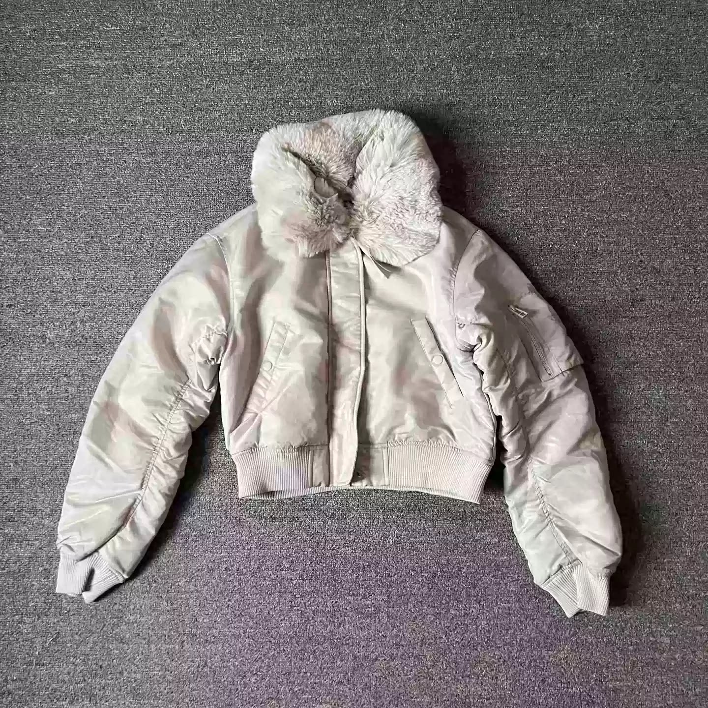 2026品牌毛领薄款立领秋冬季外套女款潮流棒球服宽松短款棉衣夹克