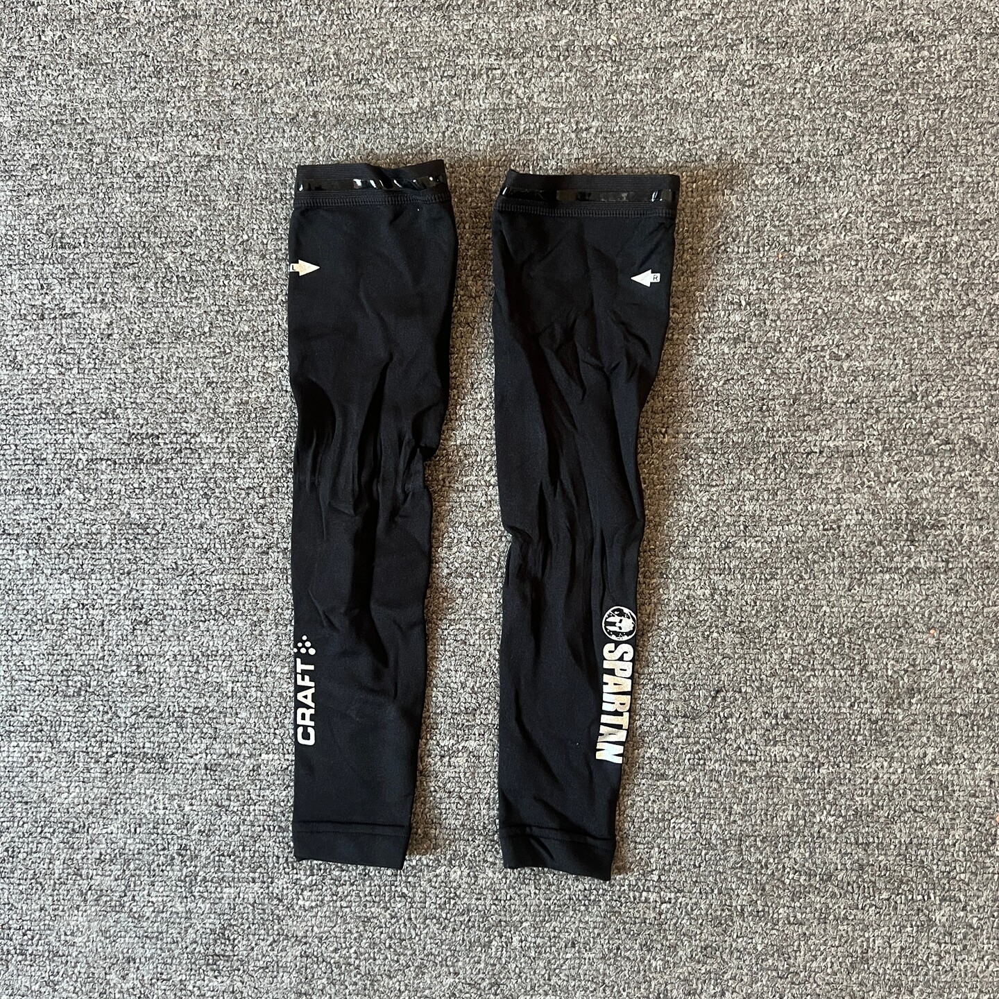 男女瑞典运动自行车公路车秋冬加绒弹力防护臂套骑行服保暖黑色