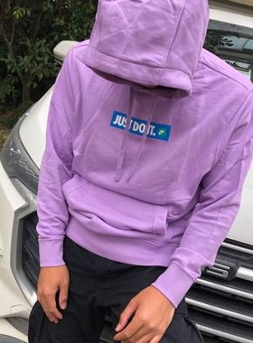 耐克NIKE男just do it休闲运动针织套头衫连帽外套卫衣CJ9952-589