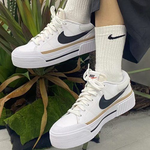 Nike/耐克Court Legacy Lift女子低帮厚底耐磨防滑板鞋DM7590-100