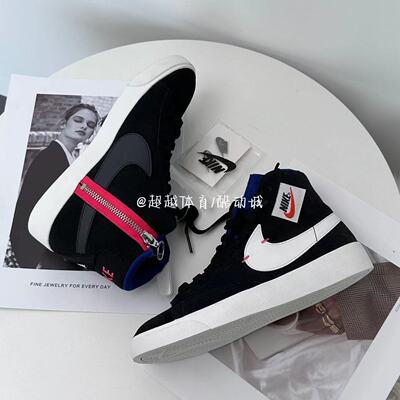 耐克休闲鞋女子系带拉链高帮板鞋