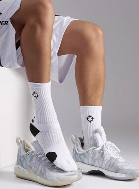 准者专业篮球袜男款加厚毛巾底抗菌中筒袜透气跑步运动袜精英袜子
