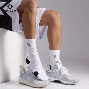 准者专业篮球袜男款加厚毛巾底抗菌中筒袜透气跑步运动袜精英袜子