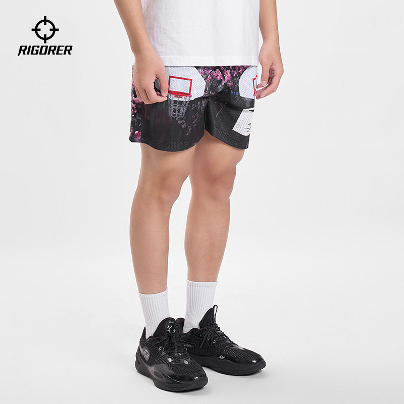 准者篮球运动短裤2026夏季新款男士印花潮流透气百搭健身四分裤子