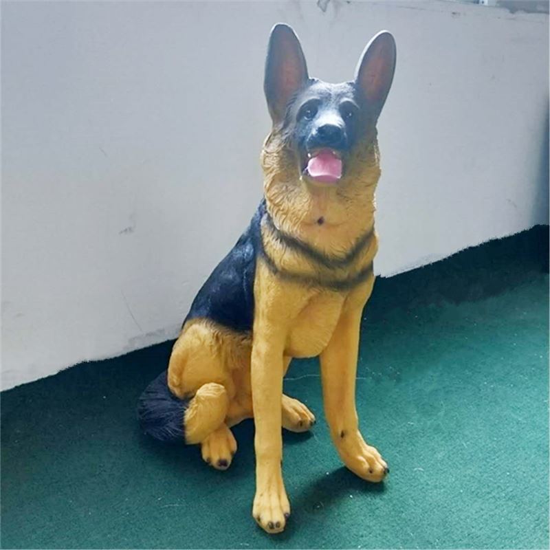 仿真动物狗大狼狗摆件牧羊犬模型客厅装饰品树脂工艺品狗户外摆设