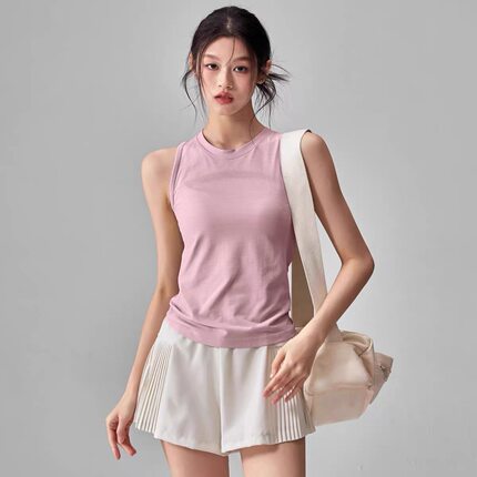 平替运动背心女夏季速干透气无袖瑜伽服罩衫跑步普拉提训练健身衣
