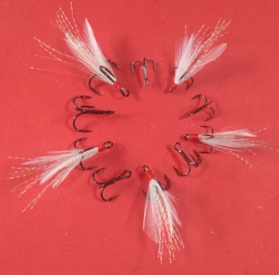 三本钩绑毛钩黑镍奥金羽毛亮丝亮片波爬米诺vib假饵海钓路亚用钩