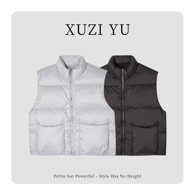 XUZI YU.小个子定制冬时尚立领羽绒马甲女加厚面包服7740-MJ51044