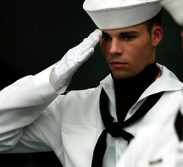 军版原品美国海军水兵服US NAVY水手服白色礼服制服美军常服进口