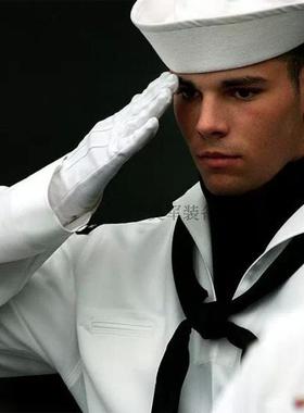 军版原品美国海军水兵服US NAVY水手服白色礼服制服美军常服进口