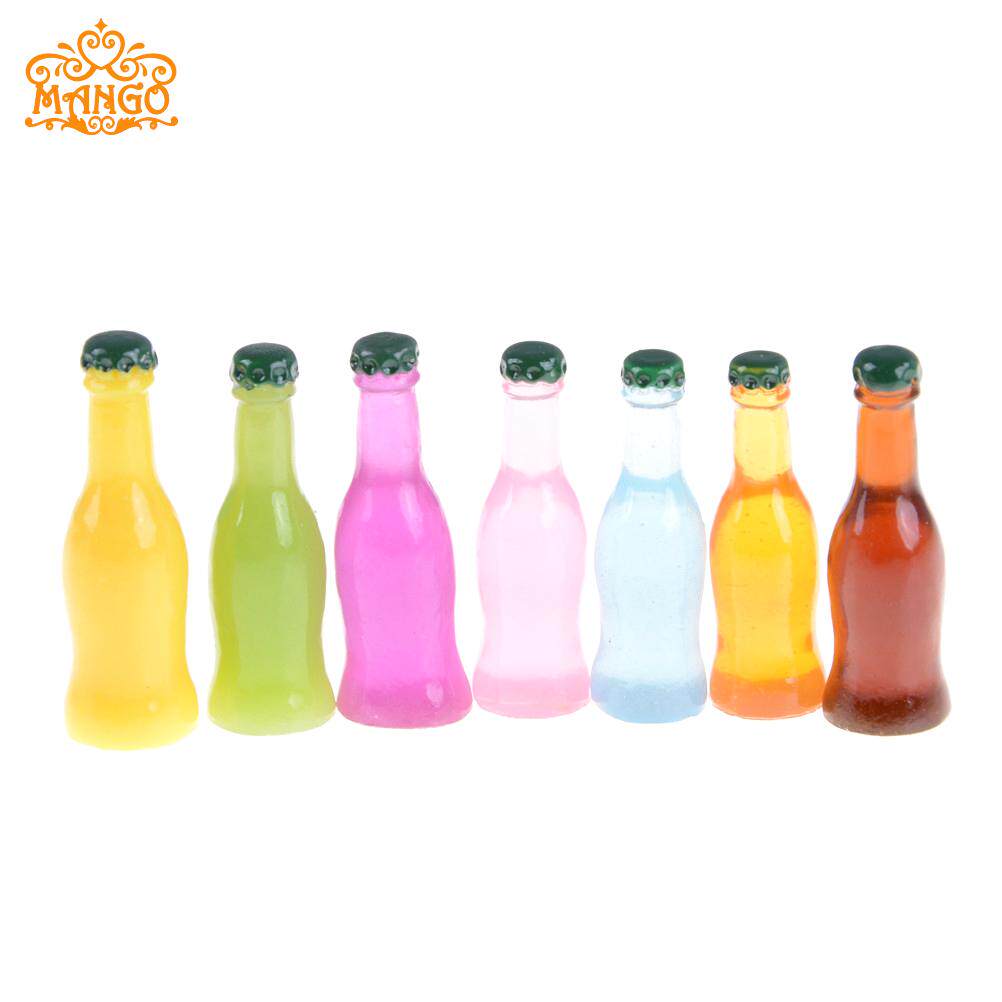 1:12娃娃屋diy小屋树脂食玩配件 1瓶迷你鸡尾酒瓶饮料模型装饰