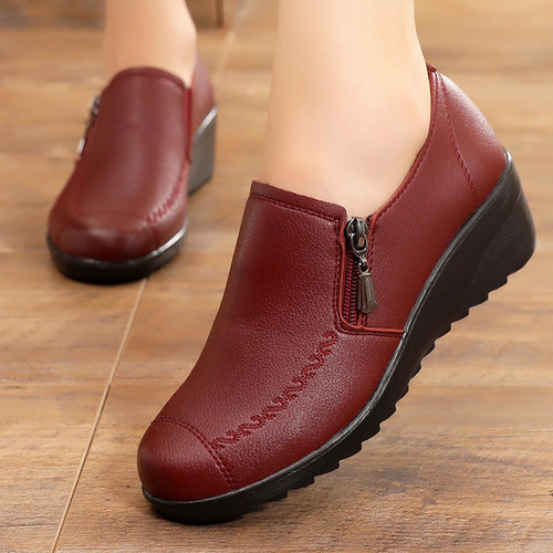 中老年女士舒适风休闲鞋防滑软底