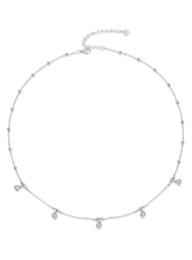 原创满天星莫桑石项链女 浪漫优雅风可叠戴s925纯银锁骨链